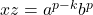xz = a^{p-k}b^p