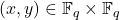 (x, y) \in \mathbb{F}_q \times \mathbb{F}_q