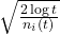 \sqrt{\frac{2 \log t}{n_i(t)}}