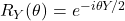 R_Y(\theta) = e^{-i \theta Y / 2}