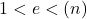 1 < e < &phi;(n)