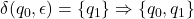 \delta(q_0, \epsilon) = \{q_1\} \Rightarrow \{q_0, q_1\}