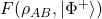 F(\rho_{AB}, |\Phi^+\rangle)