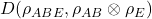 D(\rho_{ABE}, \rho_{AB} \otimes \rho_{E})