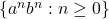 \{ a^nb^n : n \geq 0 \}